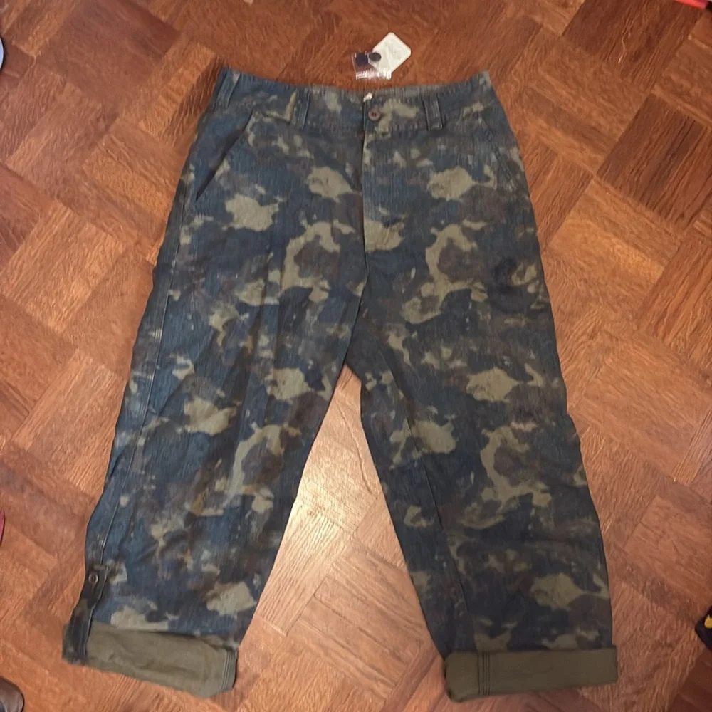 NWT free people camo relaxed chino pants - Picture 2 of 8